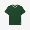 Herren-T-Shirt mit Streifen am Kragen, hergestellt in Frankreich