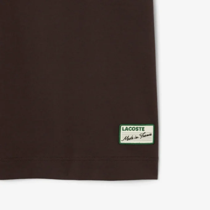 Herren-T-Shirt mit Streifen am Kragen, hergestellt in Frankreich