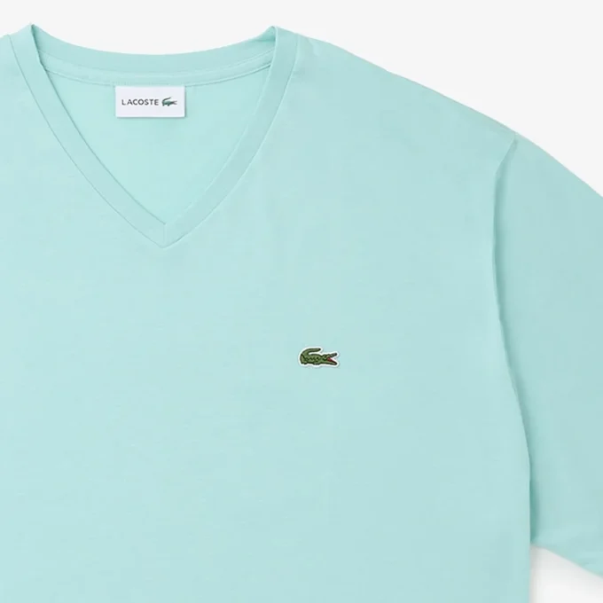 Herren-T-Shirt mit V-Ausschnitt in Big Fit aus Pima-Baumwolle