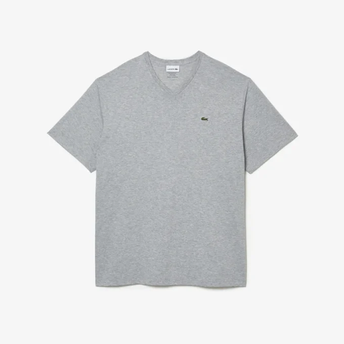 Herren-T-Shirt mit V-Ausschnitt und weiter Passform aus Pima-Baumwolle