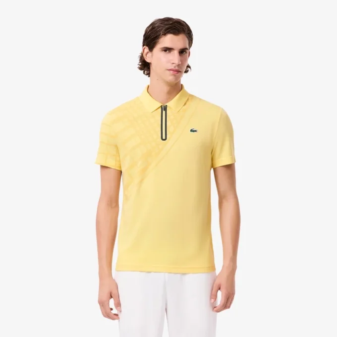Herren-Tennis-Poloshirt „Ultra Dry“ mit Print und schmaler Passform Herren-Tennis-Poloshirt „Ultra Dry“ mit Print und schmaler Passform