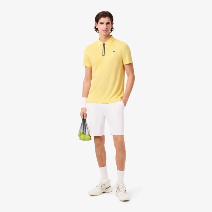 Herren-Tennis-Poloshirt „Ultra Dry“ mit Print und schmaler Passform Herren-Tennis-Poloshirt „Ultra Dry“ mit Print und schmaler Passform
