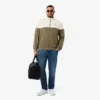 Herren-Tennis-Sweatshirt mit Reißverschluss und Farbblock-Design