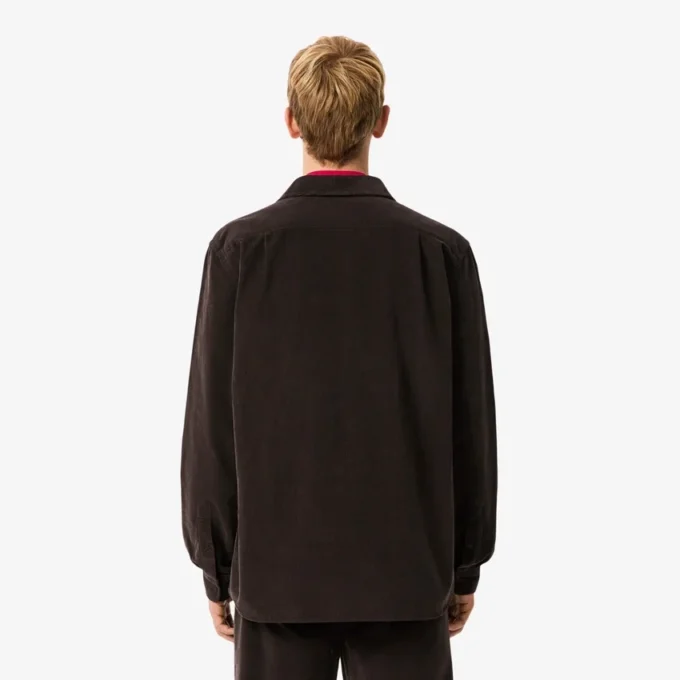 Herren-Velourshemd in Regular Fit
