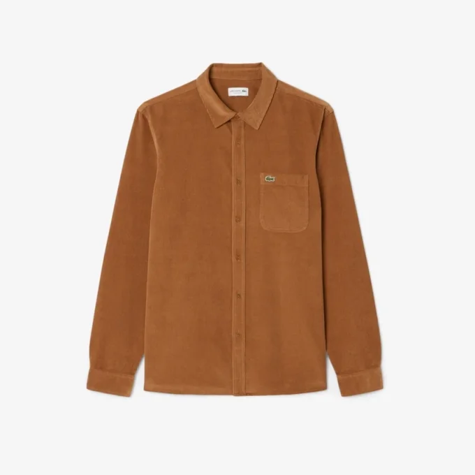 Herren-Velourshemd in Regular Fit