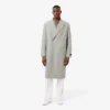 Herren-Wollmantel mit Chevron-Muster und doppelter Knopfleiste