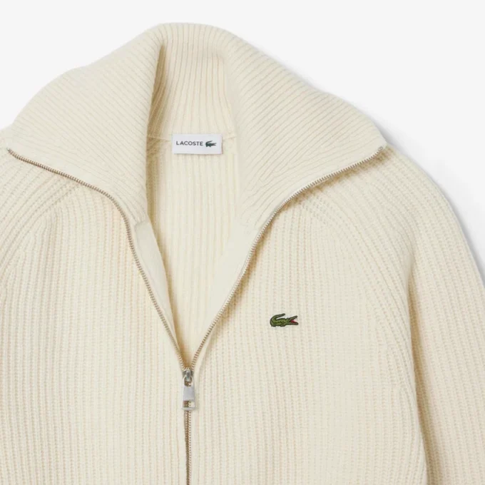 Herren-Wollpullover mit Reißverschluss
