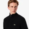 Herren-Wollpullover mit Reißverschluss und hohem Kragen