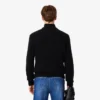 Herren-Wollpullover mit Reißverschluss und hohem Kragen