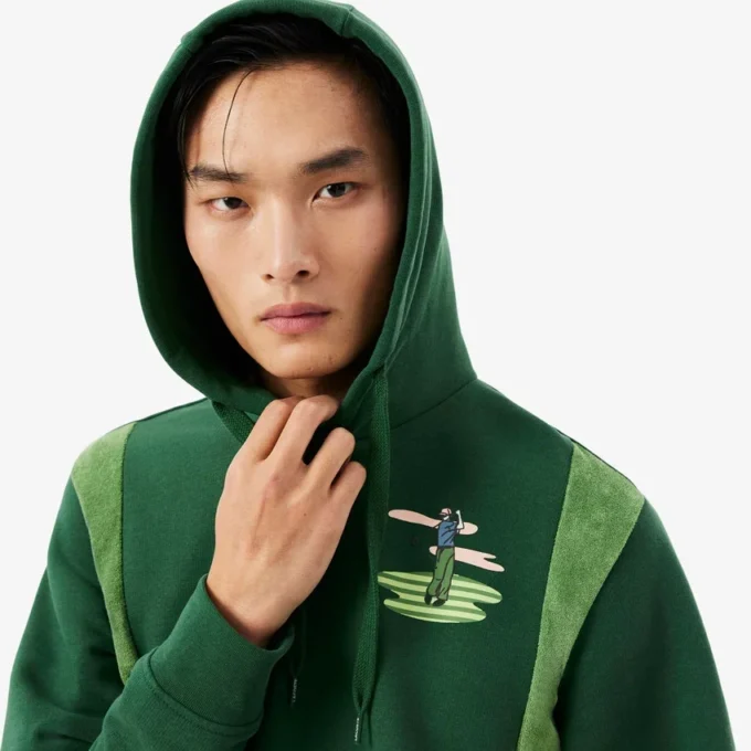 Hoodie mit Golf-Print