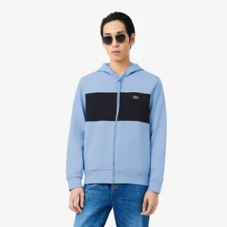 Hoodie mit Reißverschluss und Farbblock-Design