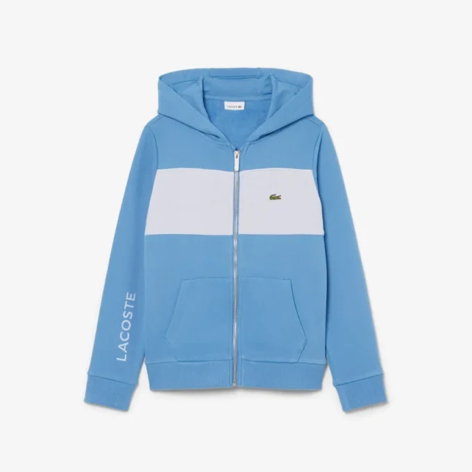 Hoodie mit Reißverschluss und Farbblock-Design