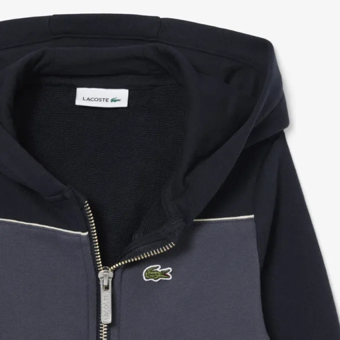 Hoodie mit Reißverschluss und Farbblock-Design