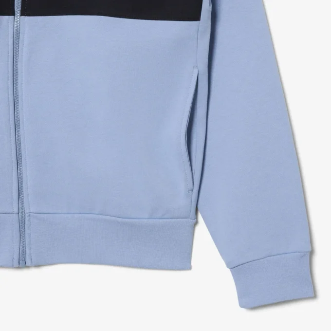 Hoodie mit Reißverschluss und Farbblock-Design