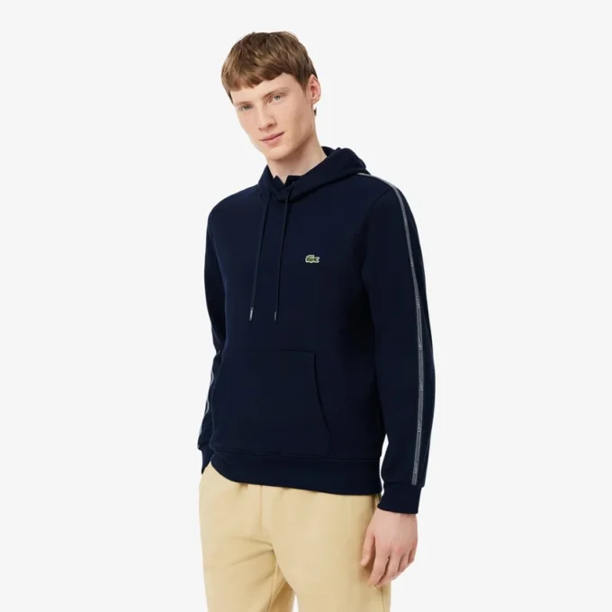 Hoodie mit Reißverschluss und Logo-Streifen