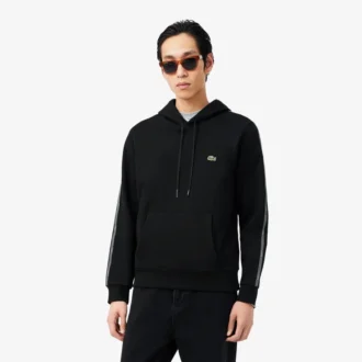 Hoodie mit Reißverschluss und Logo-Streifen