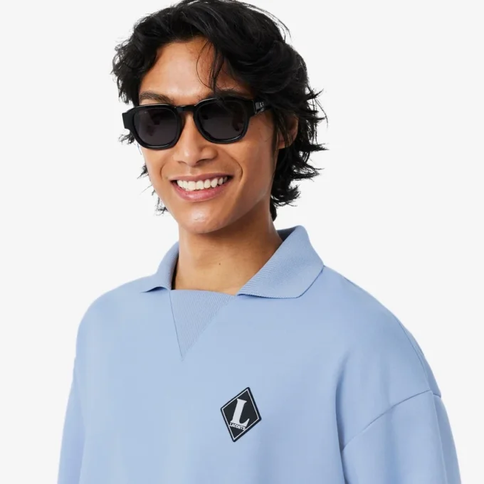 In Frankreich hergestelltes Sweatshirt mit Polokragen