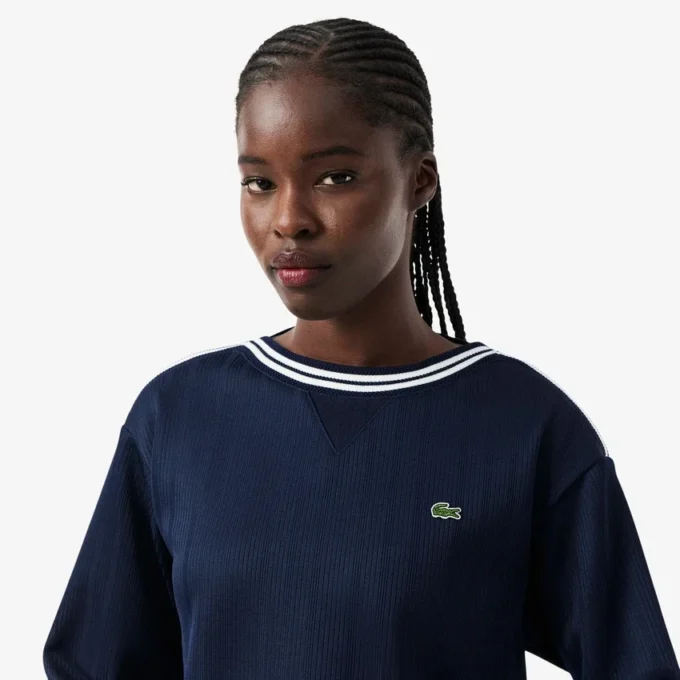 In Frankreich hergestelltes Sweatshirt mit U-Boot-Ausschnitt