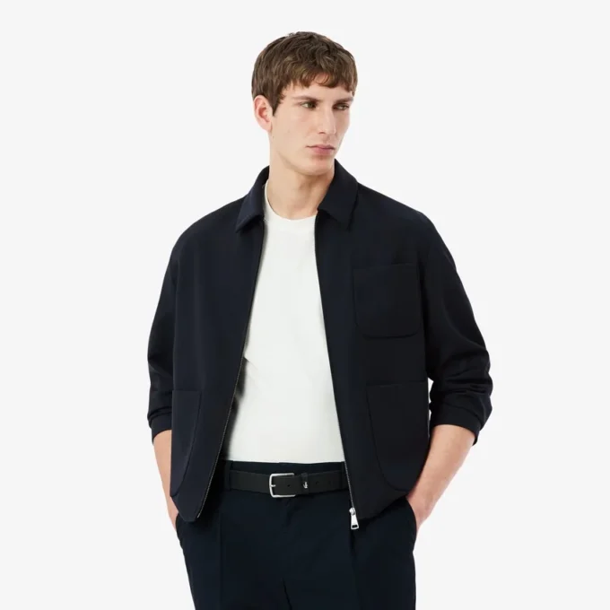Jacke aus Wollmisch-Twill
