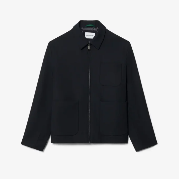 Jacke aus Wollmisch-Twill
