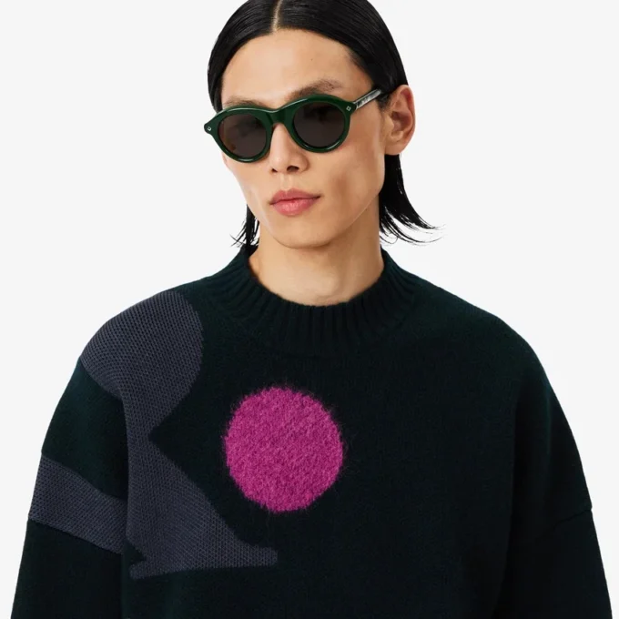 Jacquard-Pullover mit Laufsteg-Motiv