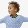 Jungen-Pullover aus Baumwolle und Wolle mit Rundhalsausschnitt