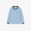 Jungen-Pullover aus Baumwolle und Wolle mit Rundhalsausschnitt