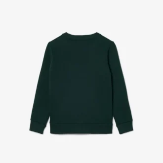 Jungen-Sweatshirt aus Fleece mit Logo-Streifen