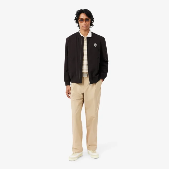Klassisch geschnittenes gestreiftes Petit Piqué-Poloshirt Klassisch geschnittenes gestreiftes Petit Piqué-Poloshirt