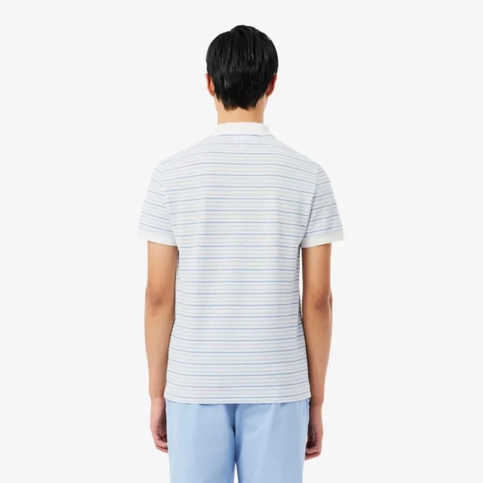 Klassisch geschnittenes gestreiftes Petit Piqué-Poloshirt Klassisch geschnittenes gestreiftes Petit Piqué-Poloshirt