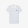 Klassisch geschnittenes gestreiftes Petit Piqué-Poloshirt Klassisch geschnittenes gestreiftes Petit Piqué-Poloshirt