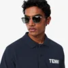 Klassisch geschnittenes Petit-Piqué-Poloshirt mit Aufdruck