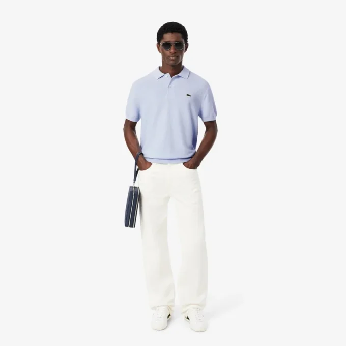 Klassisch geschnittenes Strick-Poloshirt