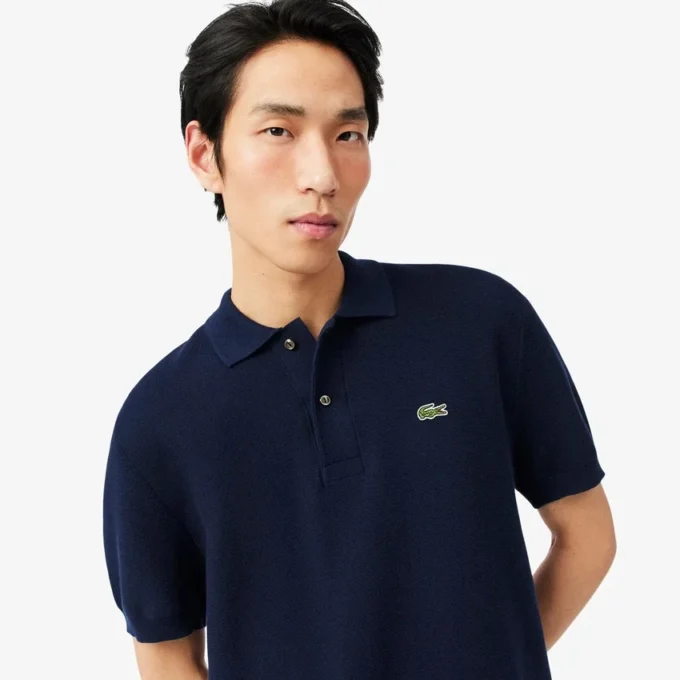 Klassisch geschnittenes Strick-Poloshirt