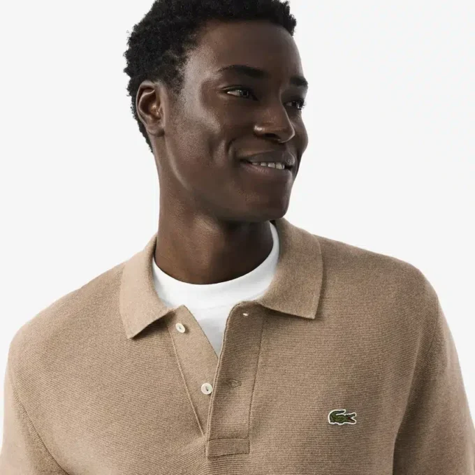 Klassisch geschnittenes Strick-Poloshirt