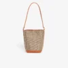 Kleine Sommer-Raffia-Beuteltasche