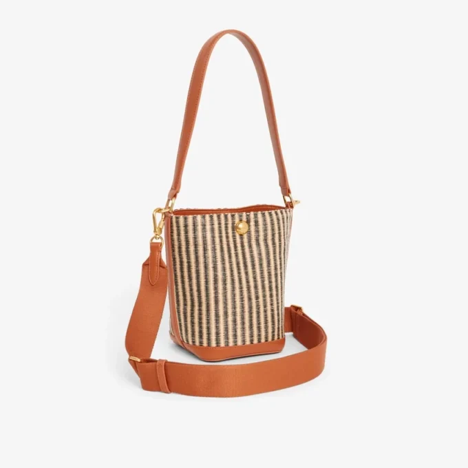 Kleine Sommer-Raffia-Beuteltasche
