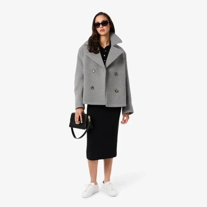 Kurzer Oversize-Peacoat aus The Blend für Damen
