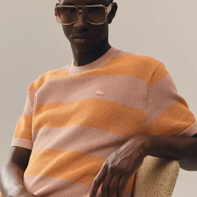 Kurzärmeliger Baumwollpullover
