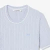 Kurzärmeliger Pullover mit Zopfmuster