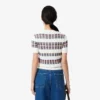 Kurzärmeliger Rippstrickpullover für Damen