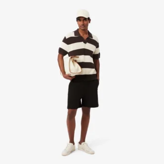 Kurzärmeliges, gestreiftes Poloshirt mit Polokragen