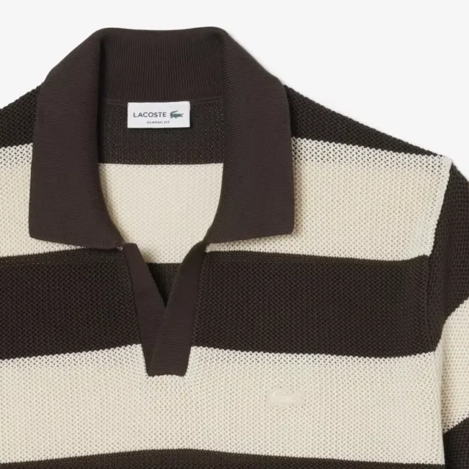 Kurzärmeliges, gestreiftes Poloshirt mit Polokragen