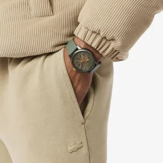 Lacoste.12.12 Automatikuhr aus Leder
