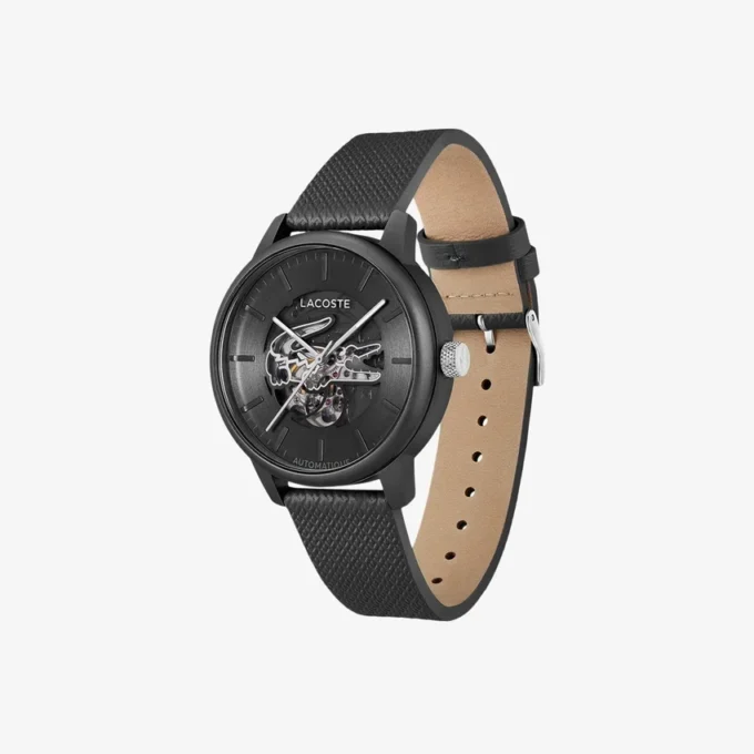 Lacoste.12.12 Automatikuhr aus Leder