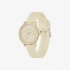 Lacoste.12.12 Go 3-Zeiger-Uhr aus Silikon in Champagner