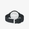 Lacoste.12.12 Move 3-Zeiger-Uhr, schwarzes Silikon