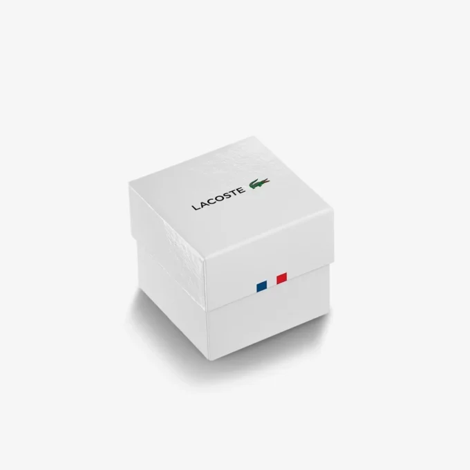 Lacoste.12.12 Uhr mit schwarzem Silikonarmband