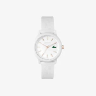 Lacoste.12.12 Uhr mit weißem Silikonarmband