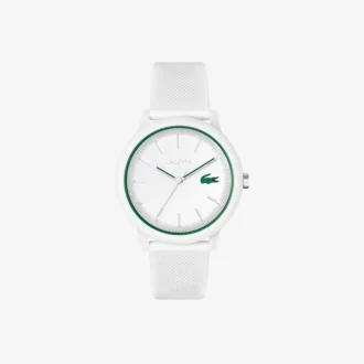 Lacoste.12.12 Uhr mit weißem Silikonarmband